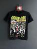 Green Day American Idiot Hysteria T-shirt da Uomo Rock Music T-shirt Classica della Band T-shirt Nera Oversize Streetwear Harajuku