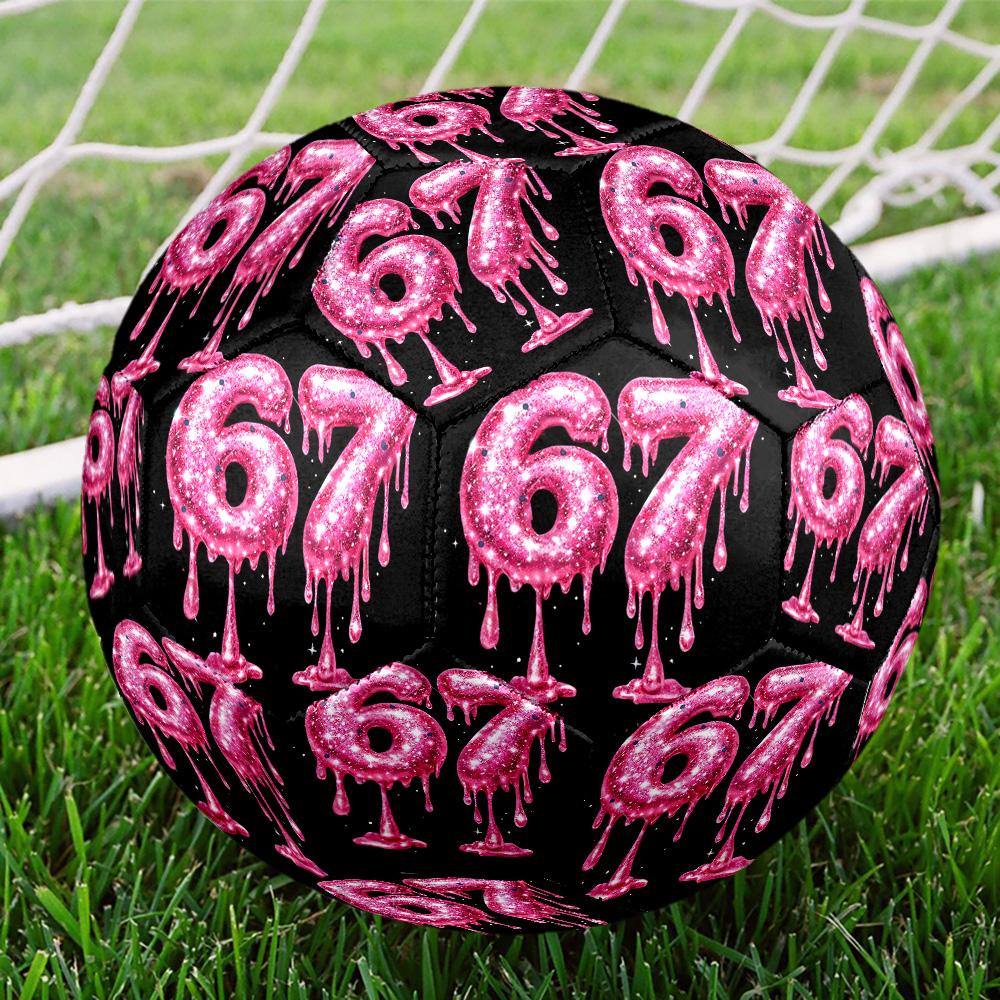 Royal Hands Holding Number 67 Size 5 Soccer Balls, High-Quality, Anti-Slip, Protective Football, a Unique Gift Suitable for Birthdays, Christmas