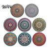 Non-slip Cup Coasters 8PCS Coasters, Colorful Wood with Non-Slip Heat Insulation Set Waterproof Drink Holder, for Home Office Dining Table Decorative