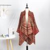 Outdoor Travel Camping Shawl Women'S Double-Sided Large Scarf Ethnic Style Warm Cape Shawl