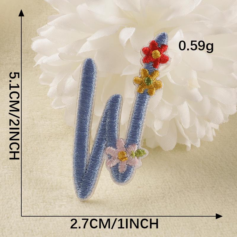 Self-Adhesive Embroidered Patches for Clothing, Shoes, Hats & Bags - Original 26 English Letters