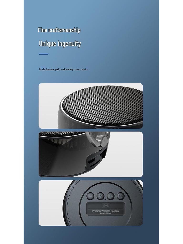 High-Quality Sound Bluetooth Outdoor Speaker: Portable with Subwoofer, Card Slot, and Large Volume (Model BS02)