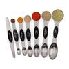 Magnetic Stackable 430 Stainless Steel Double-Ended Measuring Spoon Set with Scale