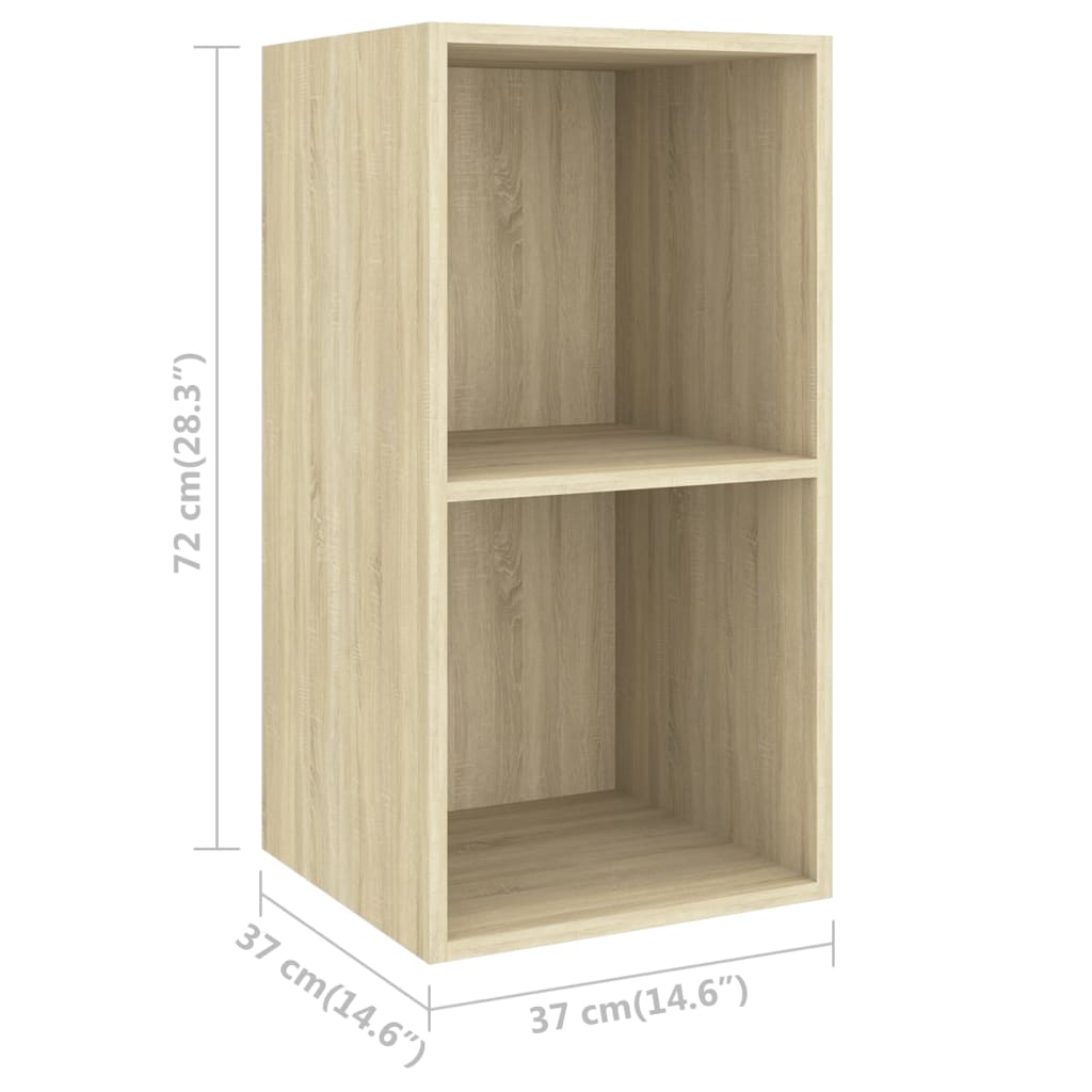 TV Wall Cabinets Set 4 Pcs Sonoma Oak Effect Particleboard