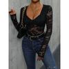 Women's Cross Border Solid Color Sexy Long Sleeve Jumpsuit