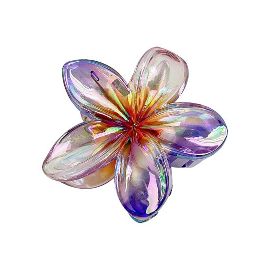 Women Hair Claw Candy Color Flower Shape Hair Clip Elegant Anti-slip Hair Fixing Back Head Hairpin Hair Accessories