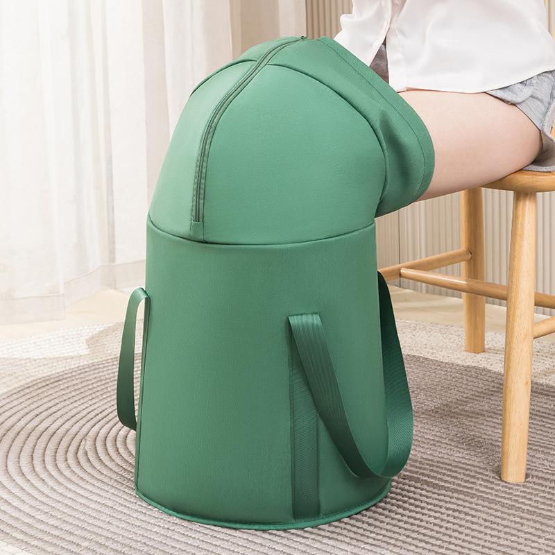 

Складное дорожное ведро для ног, переносная сумка для ног из утолщенной алюминиевой фольги, бытовое ведро для воды, многофункциональное ведро для мытья ног зелёный