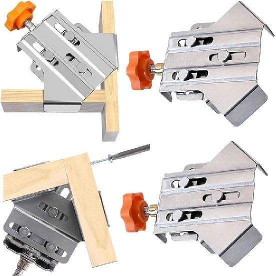 Quick Right Angle Fixing Clip BL-TL247, Multipurpose Stainless Steel 90 Degree Corner Clamp, Right Angle Clamp with Adjustable Swing Corner, For