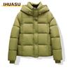 Moda feminina casual outono inverno cor sólida estampa manga comprida jaquetas e casacos casacos de plumas
