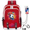 Football Star Printed Schoolbag Backpack Usb Charging Student Backpack Computer Bag