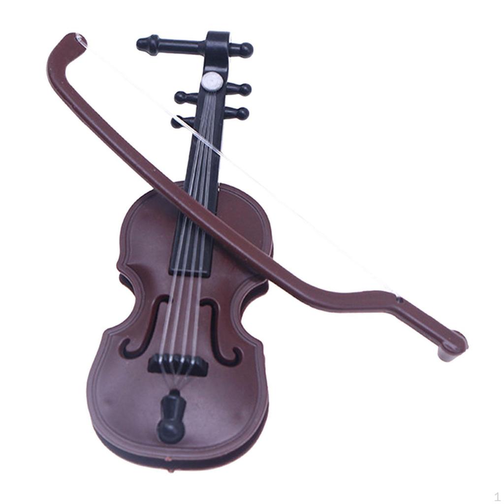 1/12 Mini Wooden Musical Instrument Model Toys Life Scene Doll House Oranments