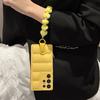 Pearl Wrist Chain Down Jacket Case for Samsung Galaxy S2 S26 Ultra S24 S23 Plus S22 S21 FE A A16 A6 Lanyard Cover