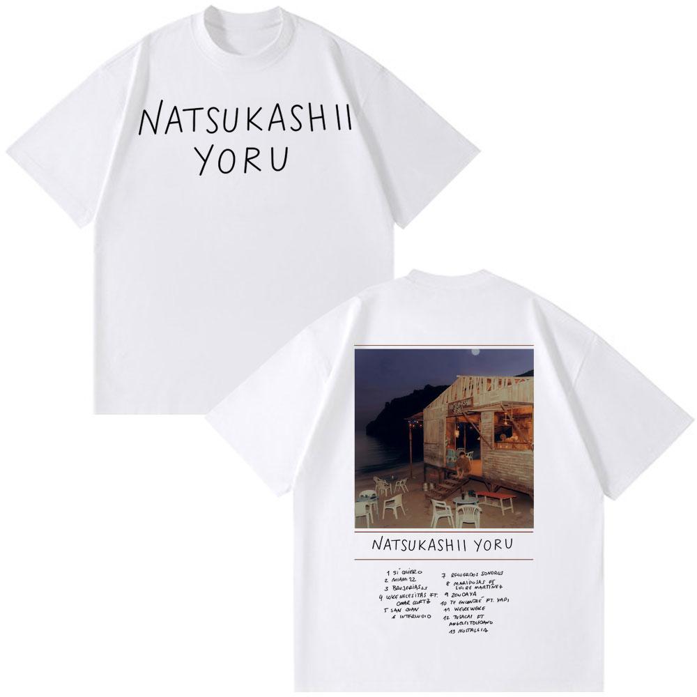 Fashion Oversized Tees Rapper SAIKO Natsukashii Yoru Album 2025 Merch T-shirt Men's Women Cotton T-shirts Couple Style Clothing