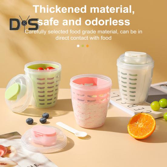 

Контейнер для хранения фруктового салата с крышкой и ложкой, 650 мл, двухслойный, герметичный, без содержания бисфенола А, многоразовый, с сетчатым дном, для холодильника молочный белый