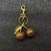 Cherry Bag Pendant Everyday Use Keyring for Ladies Fruit Shape Key Ring Jewelry Decoration for Phones and Wallets