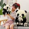 Cute Mother And Son Panda Black And White Bamboo Leaf Panda Doll Plush Toy Children'S Birthday Gift