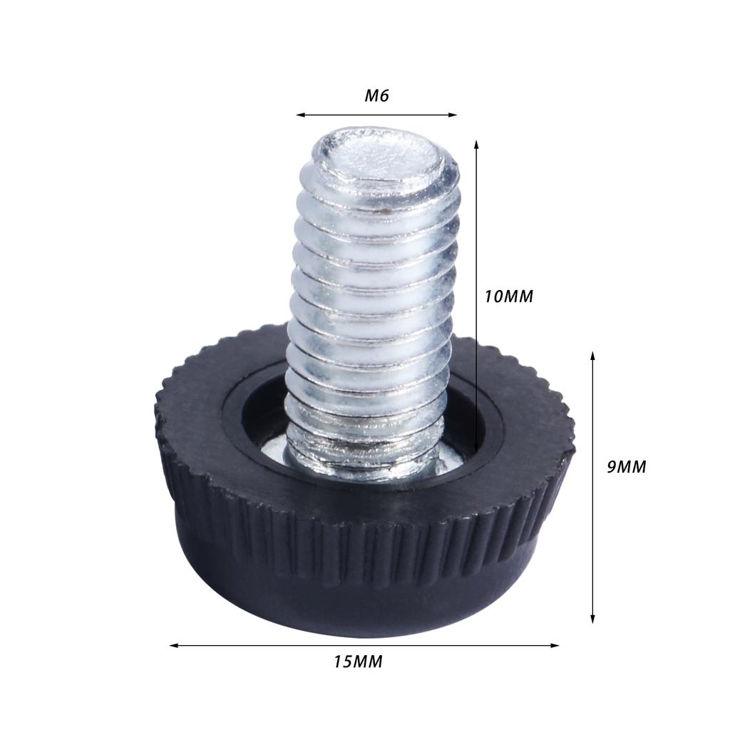 10Pc M6*10mm Thread Height Adjustable Leveling Chair Leg Feet Furniture Mat Screw-in Base Sofa Bed Cabinet Table Floor Protector