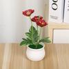 Fleur Artificielle Plante Fleur de Prunier Présentoir de Comptoir Plante Artificielle Fleur en Pot Décoration de Maison