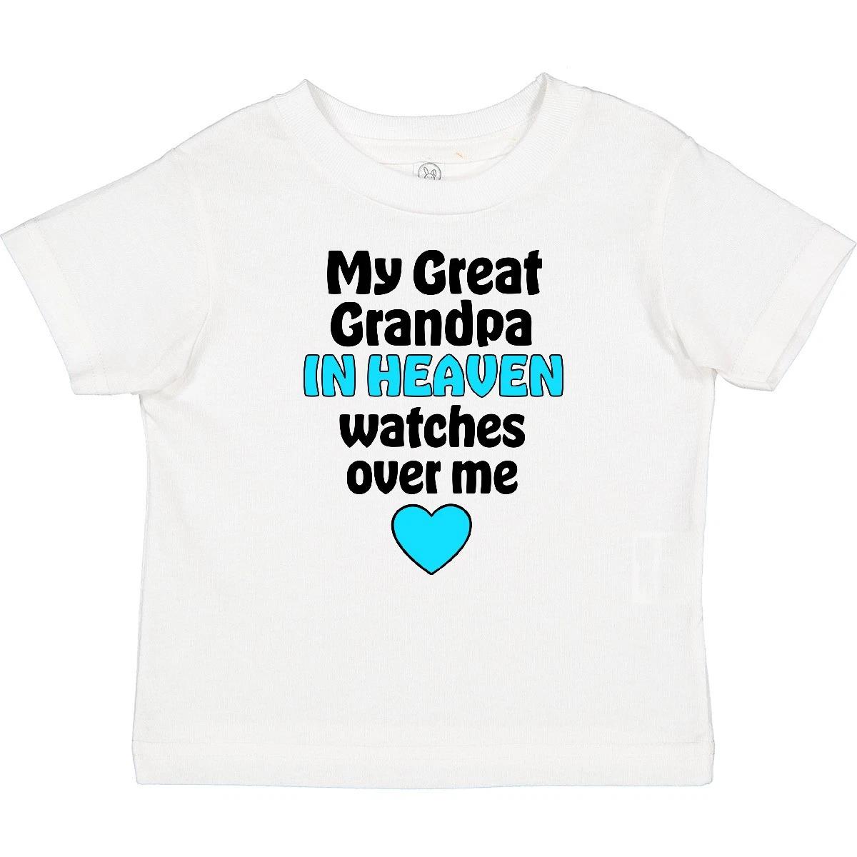 Inktastic My Great Grandpa In Heaven Watches Over Me Baby T-Shirt Announcet 100