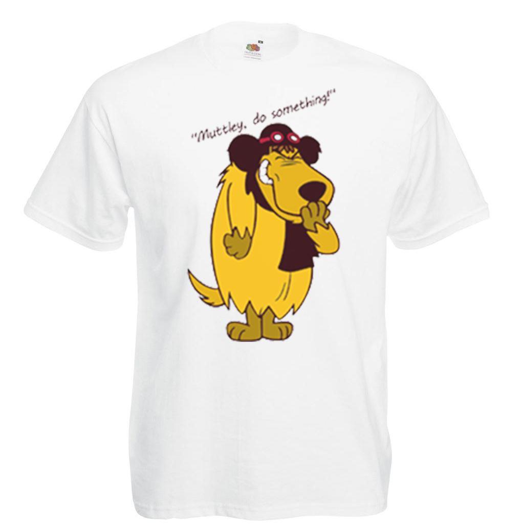 Adults Muttley Do Something Crazy Races Cartoon Quote Unisex White TShirt 2XL