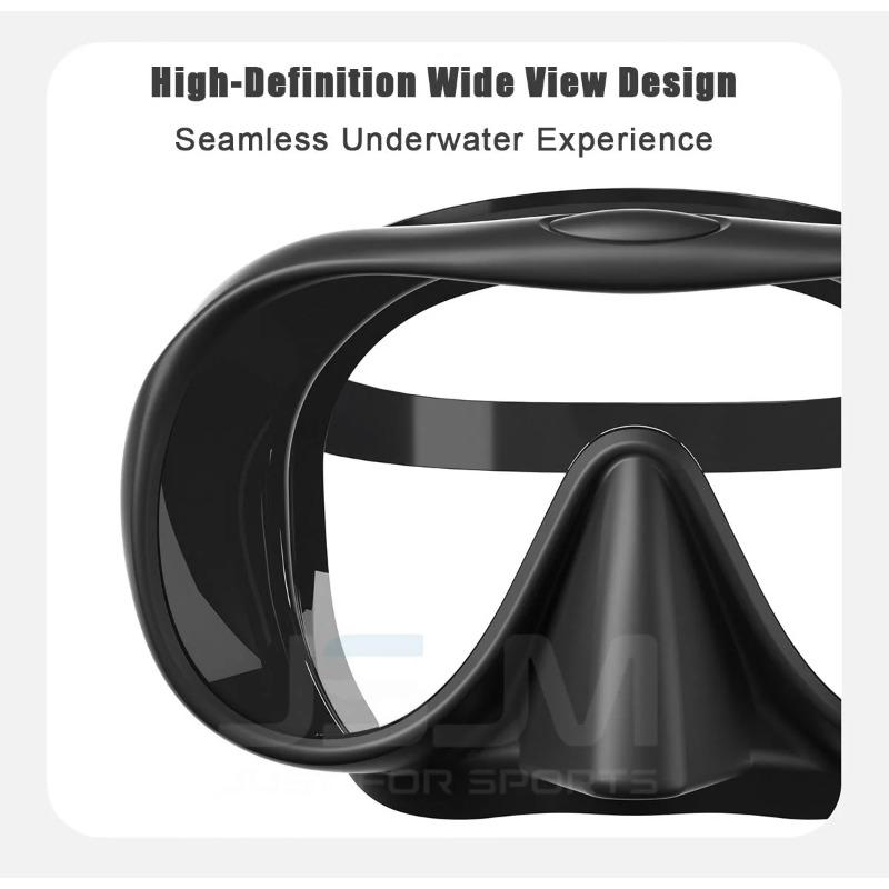 New Diving Mask Anti-Fog 180° View Lens Pure Soft Silicone Snorkeling Set Adjustable Snorkel Swim Training Glasses for Diving