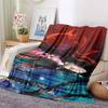 130x150cm Kamado Nezuko Demon S-Slayer Japan Anime Soft Flannel Blanket For Beds Bedroom Sofa Picnic,Throw Blanket For Kid