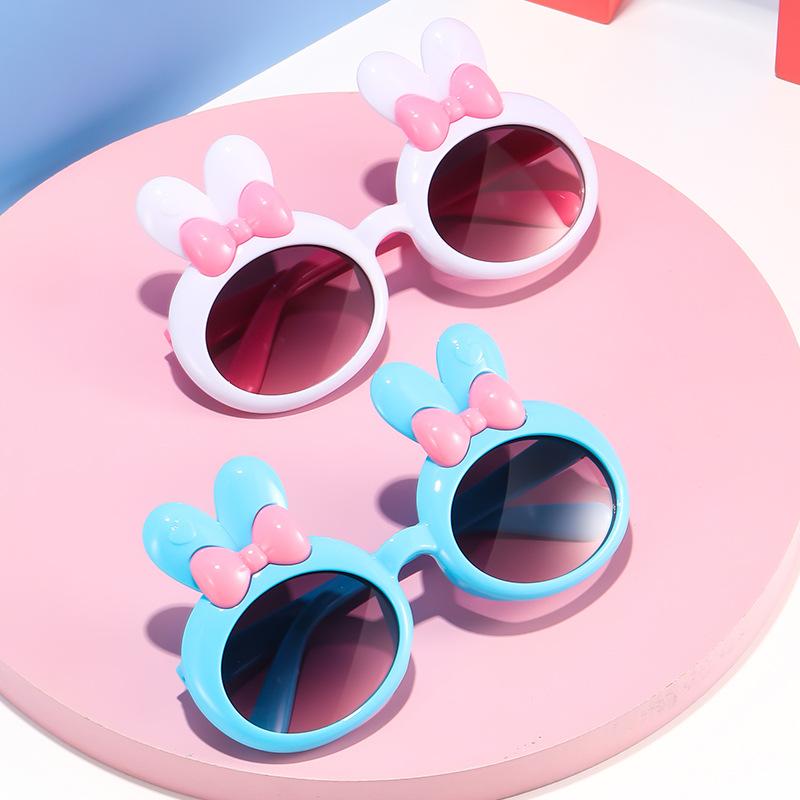 7304 Children'S Cartoon Sunglasses Bow Girl Glasses, Rabbit Ear Love Baby Sunglasses Sunglasses