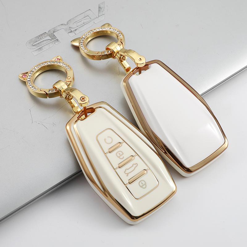 Car Key Cover Case For Geely Coolray Atlas Boyue NL3 Emgrand X7 EX7 SUV GT GC9 Borui Car Holder Bag Styling Keychain Accessories