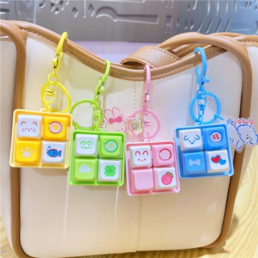 DIY Keyboard Stress Relief Keychain Cartoon Mechanical Keyboard Tester New Fidget Toys