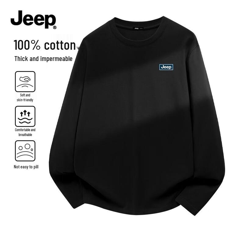 Jeep Men's Pure Cotton Long Sleeve T-Shirt