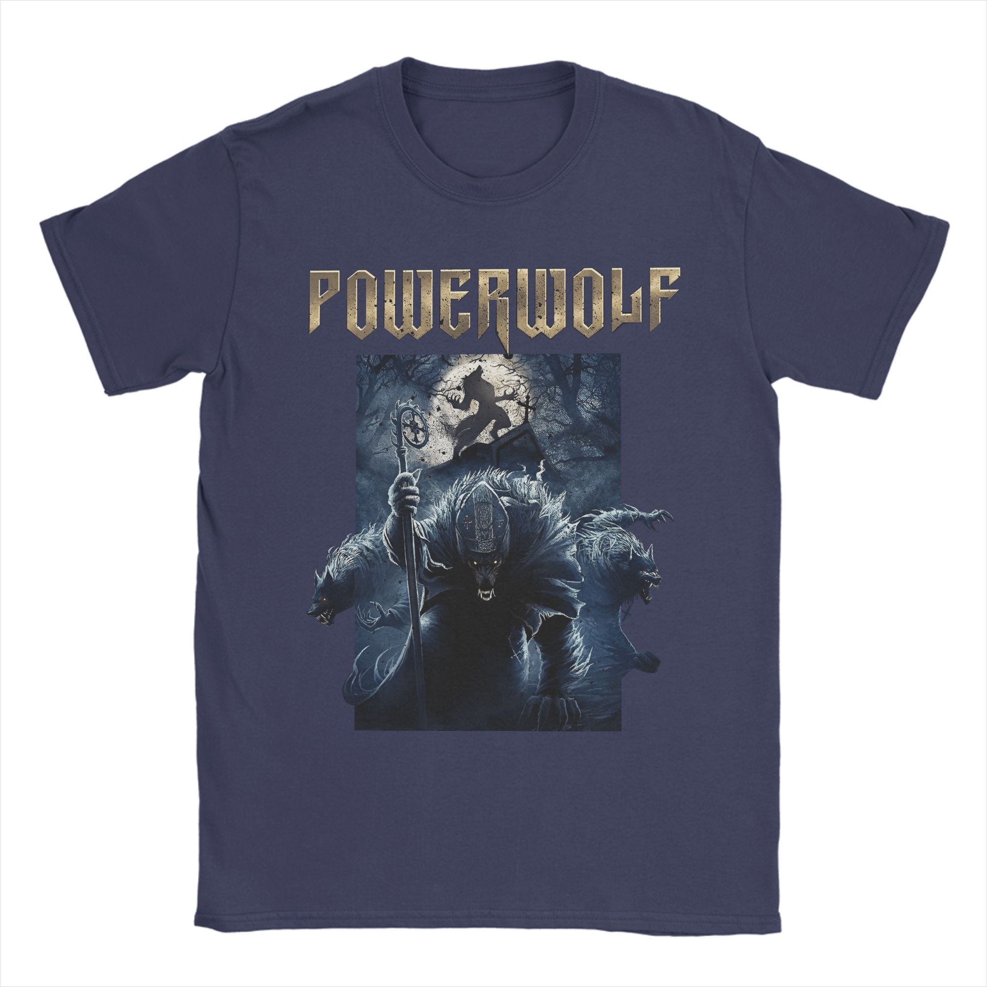 

Men Powerwolf Band T Shirt Pure Cotton Clothing Fashion Short Sleeve Crewneck Tees Gift Idea T-Shirt 3XL
