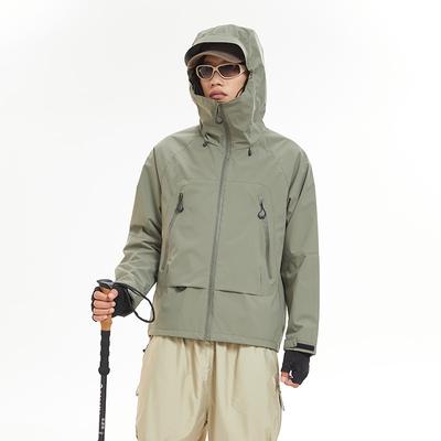 Outdoorjacken für Herren und Damen Lässige einfarbige atmungsaktive wasserdichte lockere Jacken