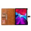New For Ipad Pro 12.9 2022/2021/2020 Calf Texture Double Fold Clasp Horizontal Flip Leather Tablet Case With Photo Frame & Holder & Card Slots & Walle