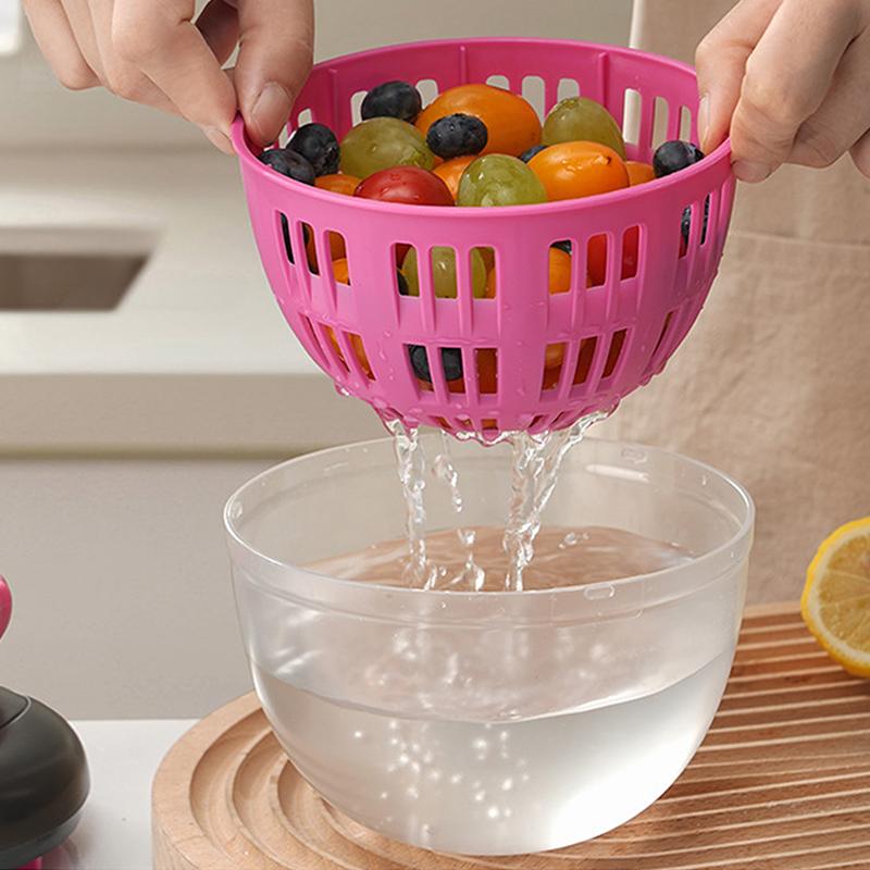 Multifunktionell Frukt- och Grönsakssil – Tvätta och Låt Rinna Av i Ett, Frukttvättskål med Sil