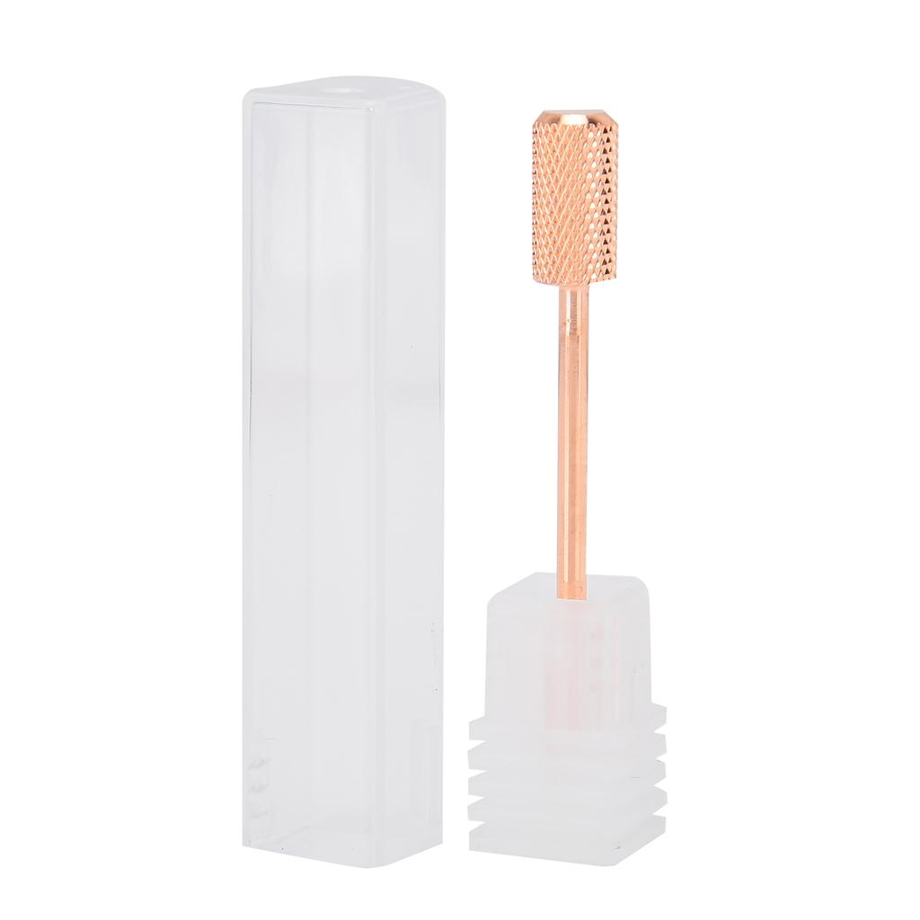 6pcs Rose Gold Nail Drill Bits Nail Art Polishing Grinding Head Dust Brush Manicure Tool Set