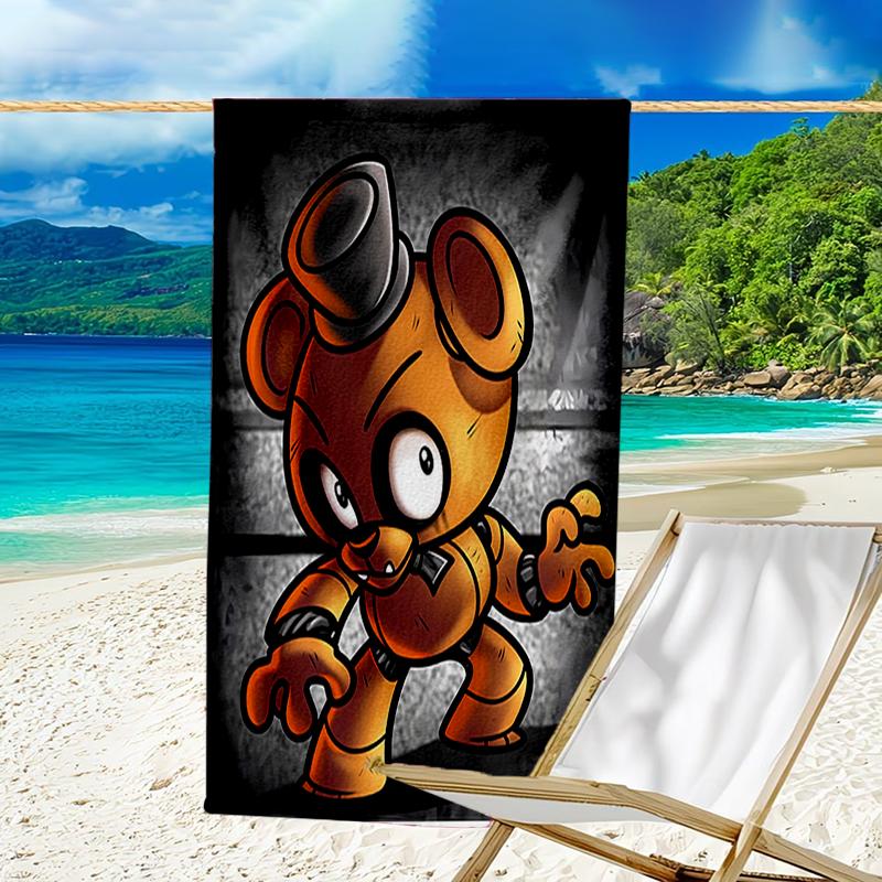 Proof Beach Towel with a Five Nights At Freddy's Pattern - Soft,absorbent,quick-drying,machine Washable - Perfect for Swimming,camping,bathing