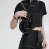 Moon Shape Rivet Chain Bag Women's Handbag
