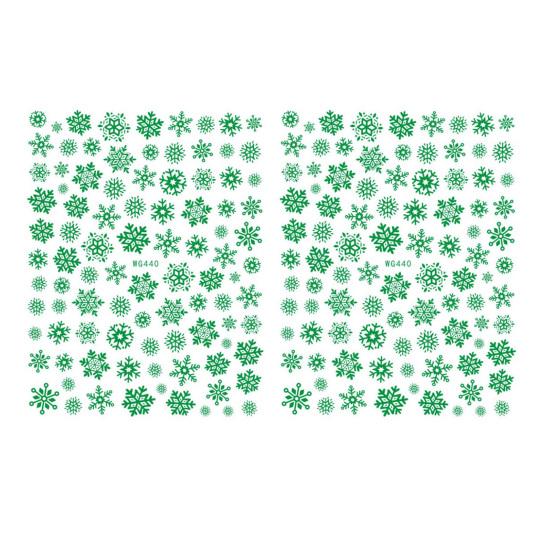 1/2Pcs Colorful Snowflake Nail Art Sticker Self-adhesive DIY Home Salon Winter Christmas Snowflake Women Fake Nail Decoration Decal