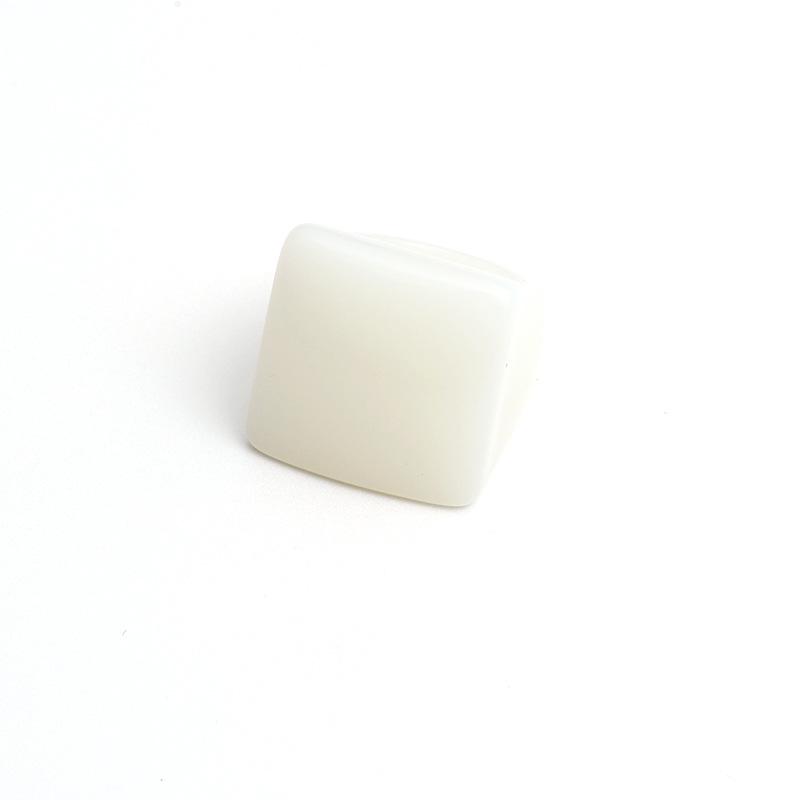 Korean Style Resin Trendy Retro Color Block 2-Piece Ring Set for Women