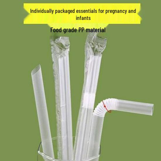Individually Wrapped Transparent Sharp Tip Boba Straws - Pack of 1