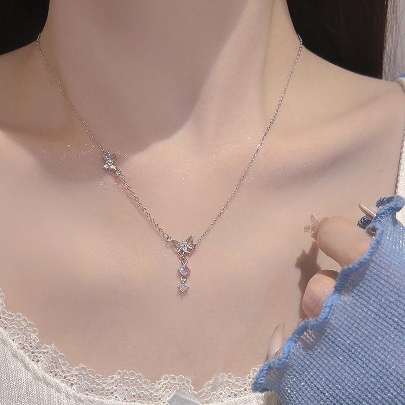 Butterfly Necklace Temperament Elegant Necklace For Women Girls Sweet Versatile Clavicle Chain Jewelry Accessories Gifts