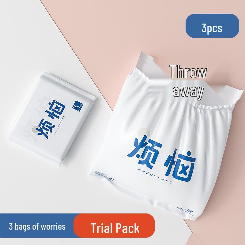Foldable Adhesive Car Trash Bag - Hanging, Disposable, Portable Storage Solution