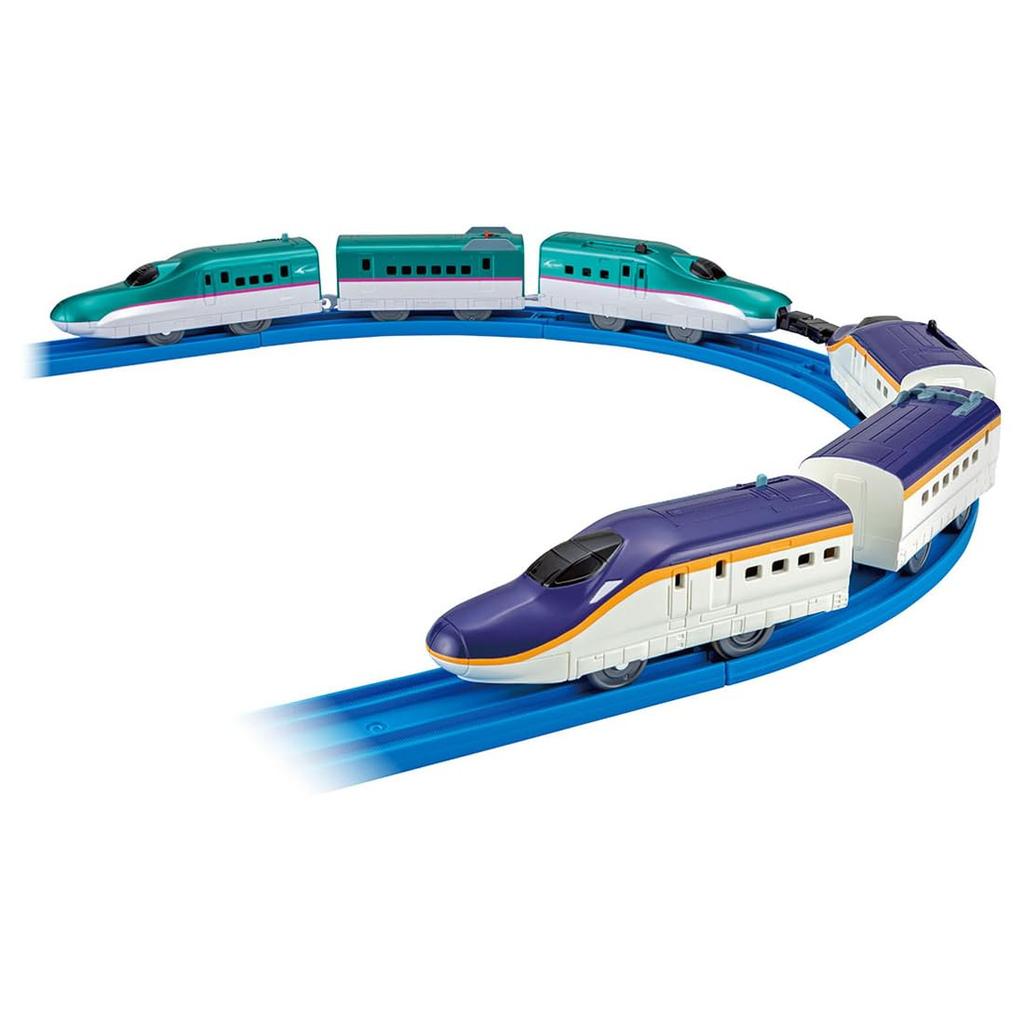 Takara Tomy Plarail E8 Series Shinkansen E5 Series Shinkansen Gachatto Connecting Train Ages 3 and Up & Set, Toy,