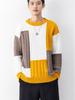 Men's Retro Color Block Slim Fit Sweater - Youthful Lazy Style Round Neck Knitwear Top for Autumn and Winter