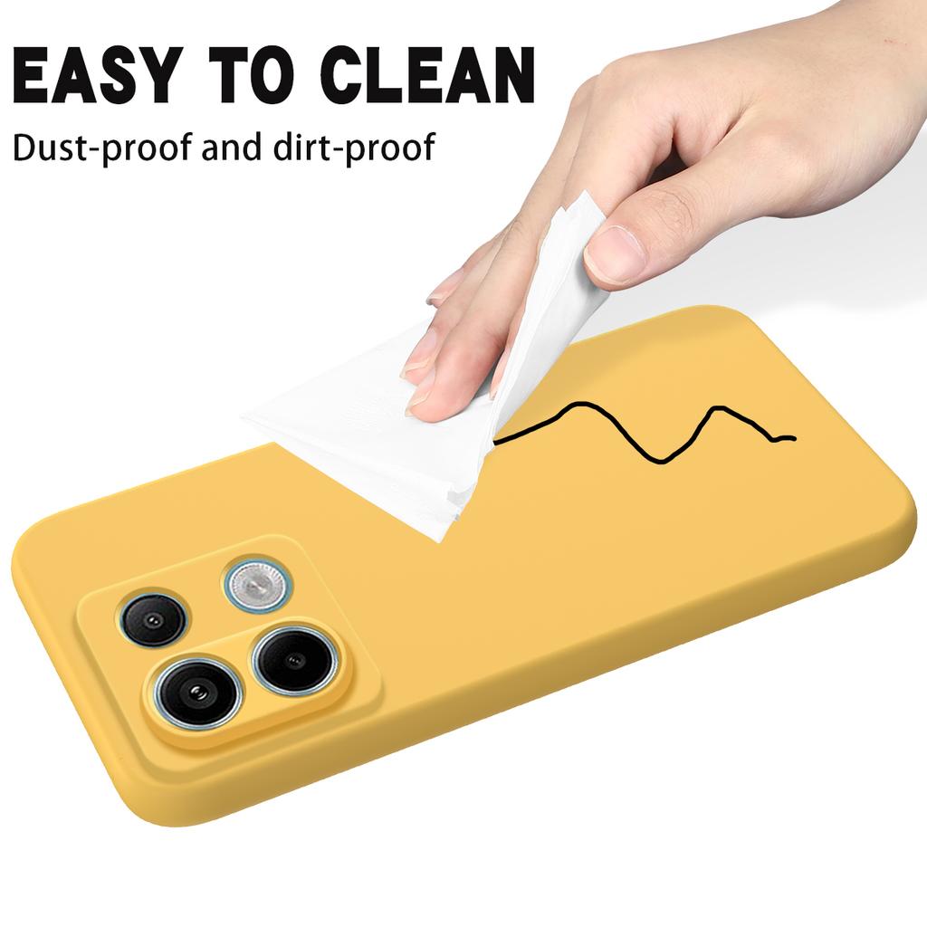 For Xiaomi Redmi Note 13 Pro 5G/Poco X6 5G Case Liquid Silicone Phone Cover Anti-Scratch Fiber Lining