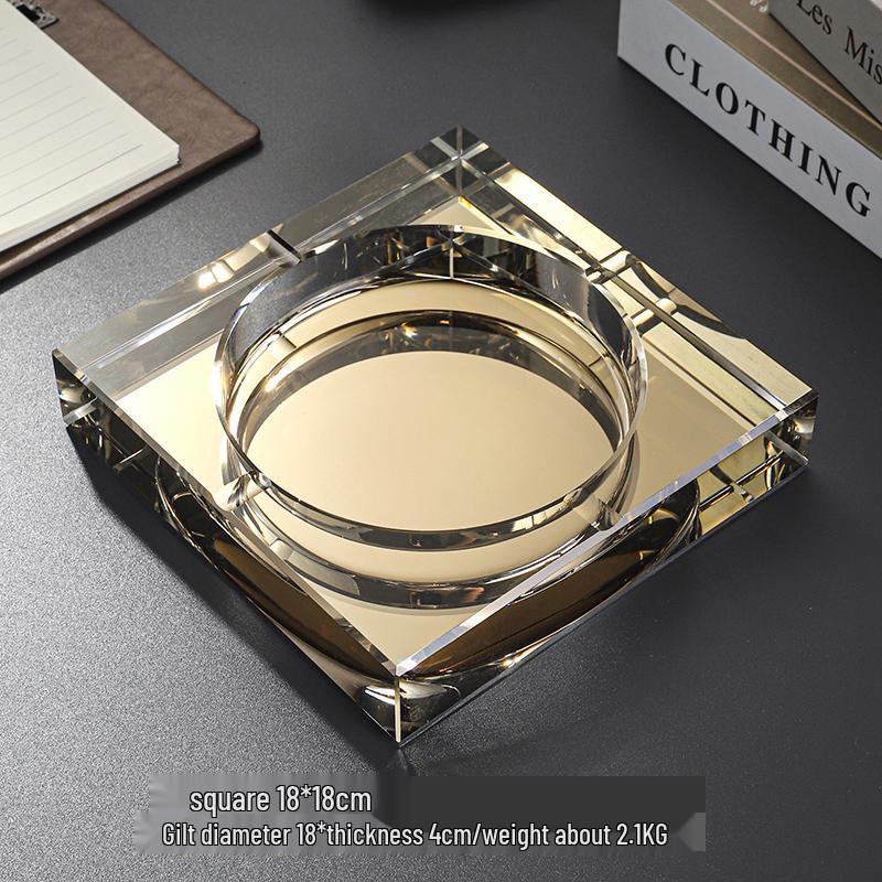 Crystal Glass Luxury Ashtray for Home or Office