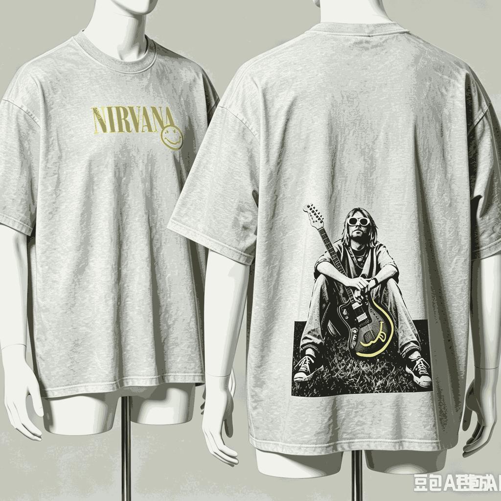 Nirvana Per Fan Regalo Maglietta Unisex Unisex Harajuku Oversize Unisex Manica Corta Streetwear Alta Qualità Coppie Comoda Morbida