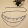 Retro Metal Waist Chain Women's Fashion High Sense CCB Ball Multi-layer Waist Chain with