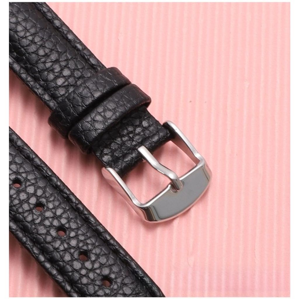 Soft Leather Strap Double-sided Lychee Pattern Business Color Watch Strap Accessories