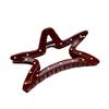 Ancola Wine Red Polka Dot Acrylic Claw Hair Clip